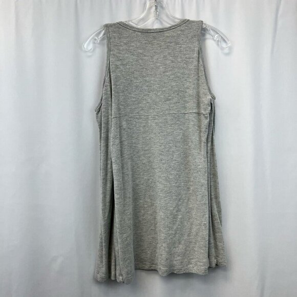 Red23 Womens Top Solid Gray Cold Shoulder Scoop Neck Knit Pullover Medium - Picture 4 of 9